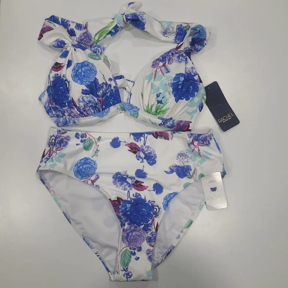 Rachel Roy Floral Halter Bikini Set Size Small